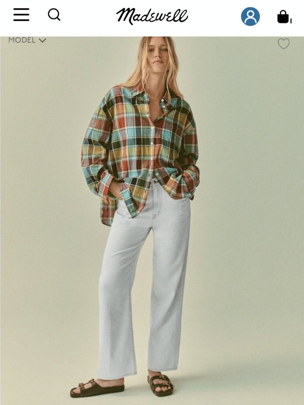 Madewell The Perfect Vintage Wide-Leg Crop Jean in Airy Denim, 28, "Sky Wash"